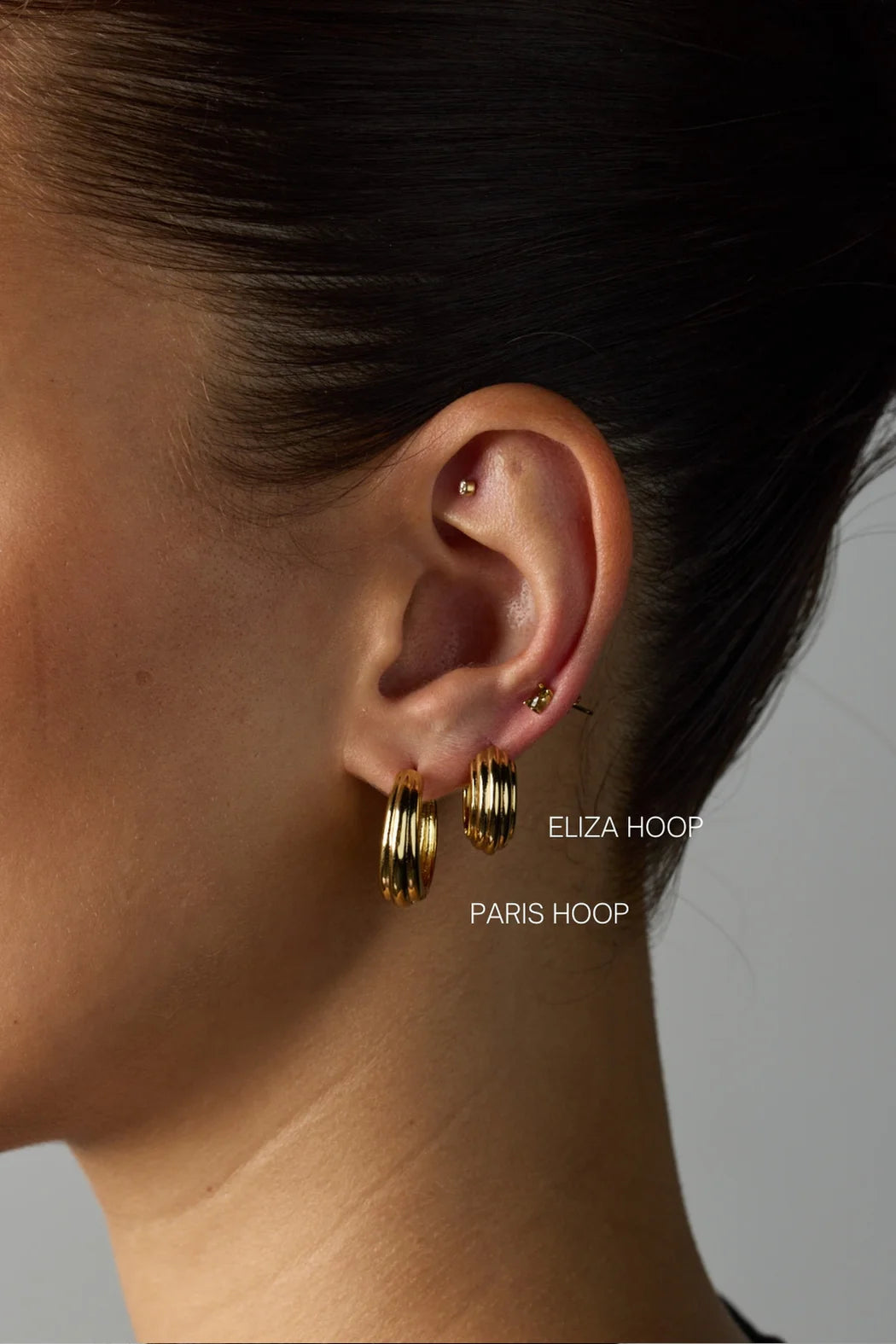 Collection of Zafino Paris Hoop Earring - Gold in a gallery layout