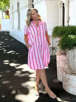 Collection of Leoni Karina Dress - Pink in a gallery layout