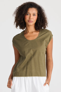 Collection of The Shanty Corporation Pisa Top - Khaki in a gallery layout