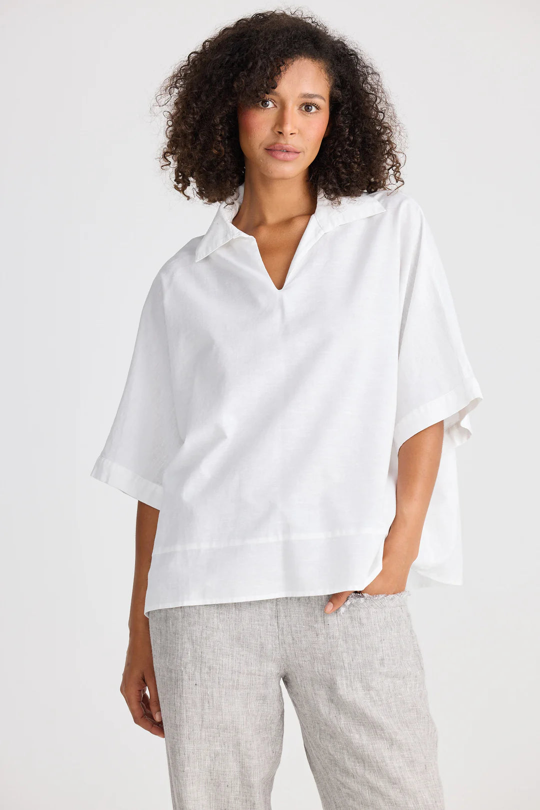 Collection of The Shanty Corporation Wander Top - White in a gallery layout