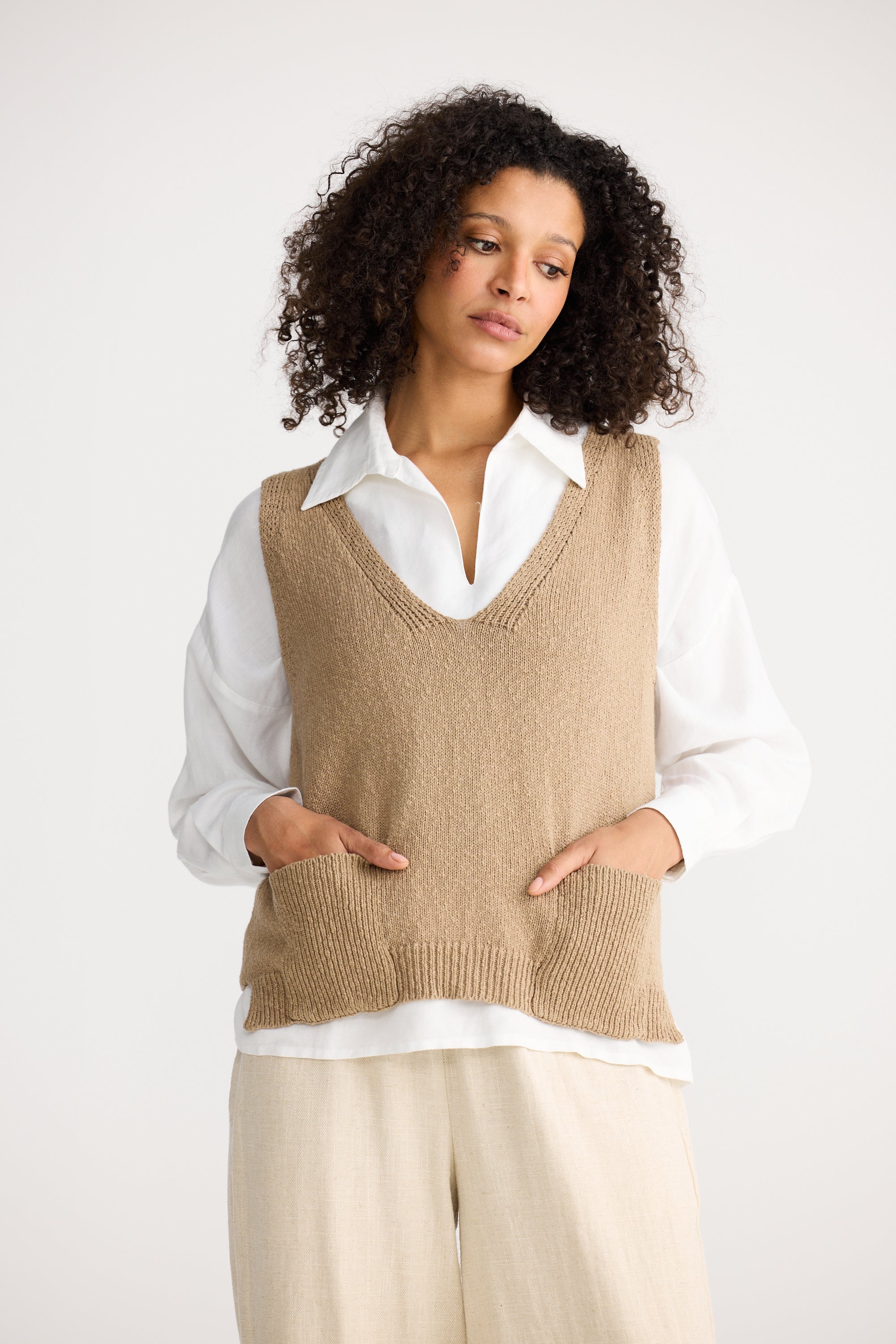 Image of The Shanty Corporation Tribeca Vest - Stone