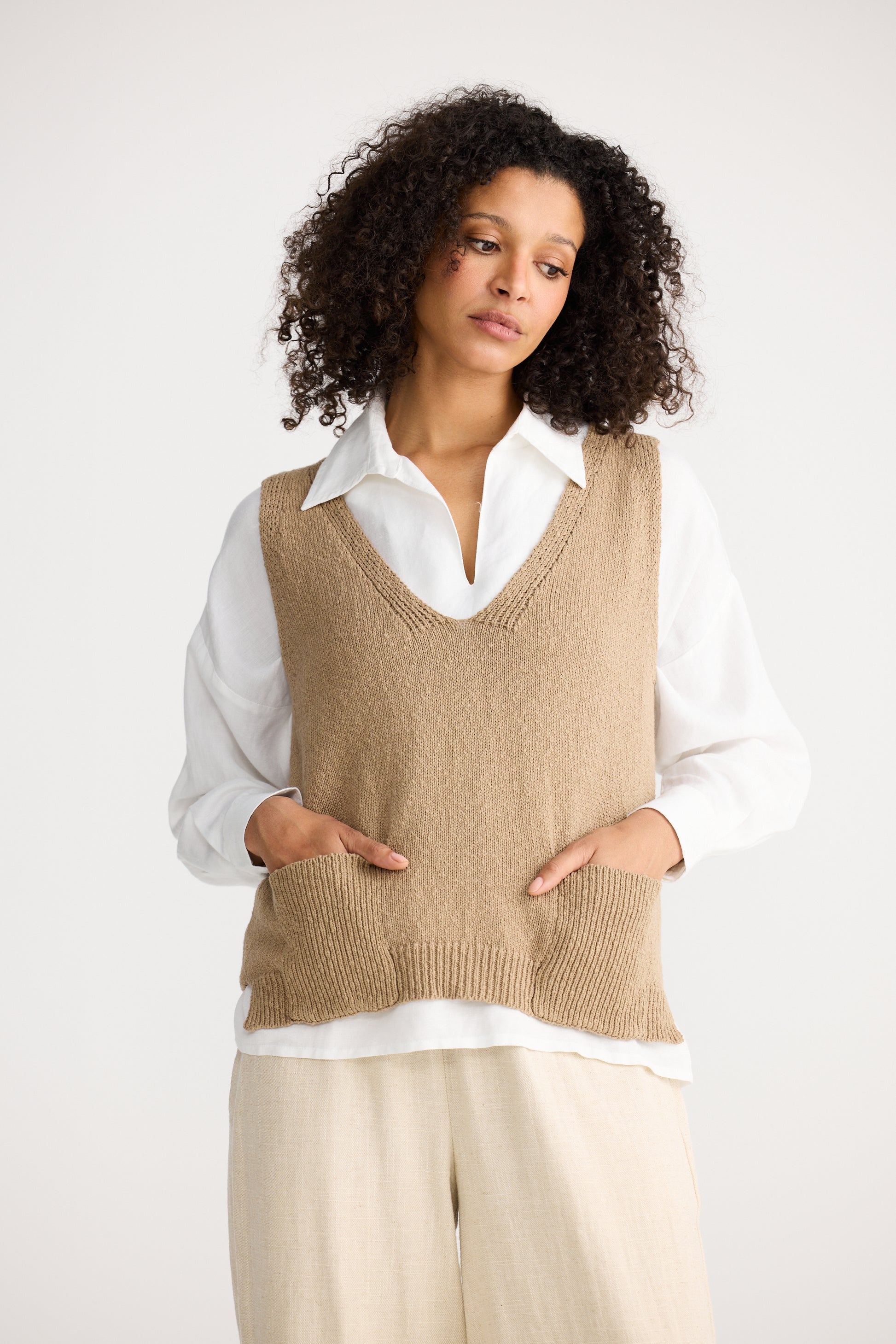 The Shanty Corporation Tribeca Vest - Stone