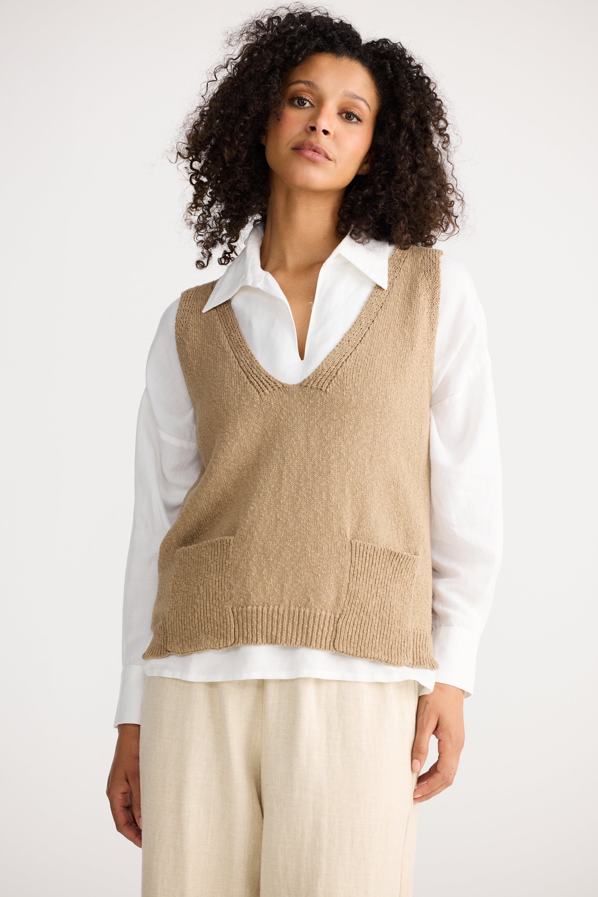 Image of The Shanty Corporation Tribeca Vest - Stone