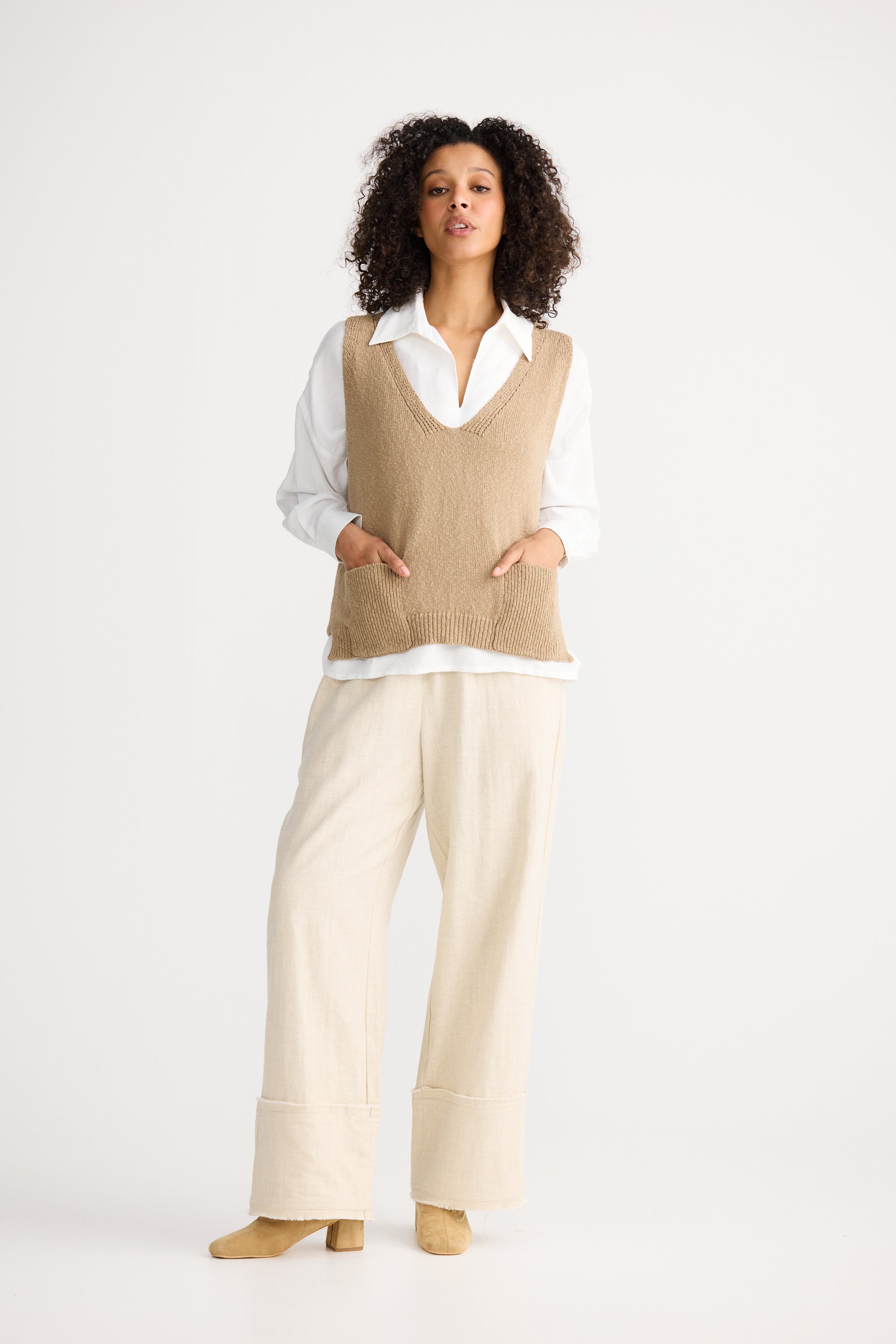 Image of The Shanty Corporation Tribeca Vest - Stone