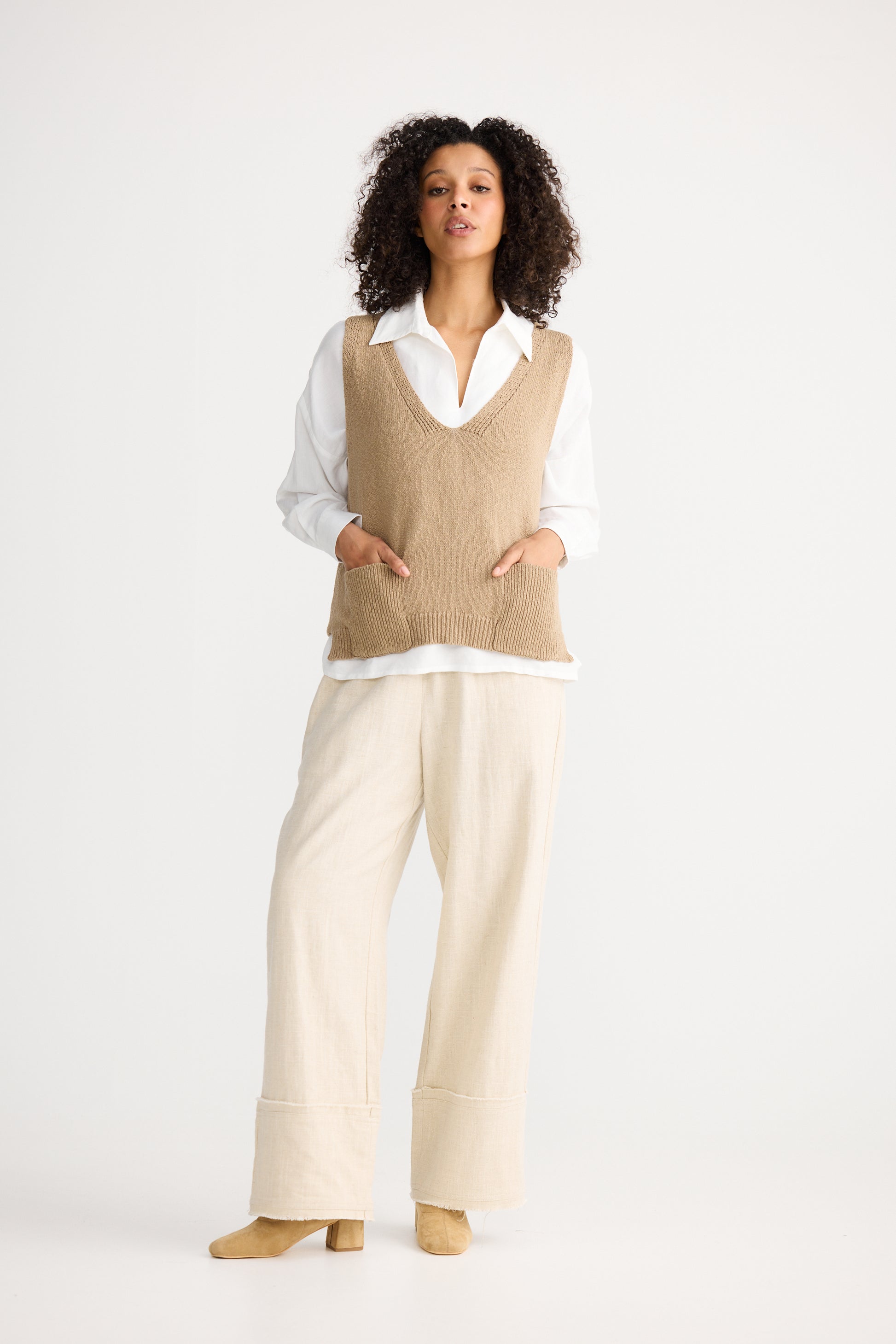 The Shanty Corporation Tribeca Vest - Stone