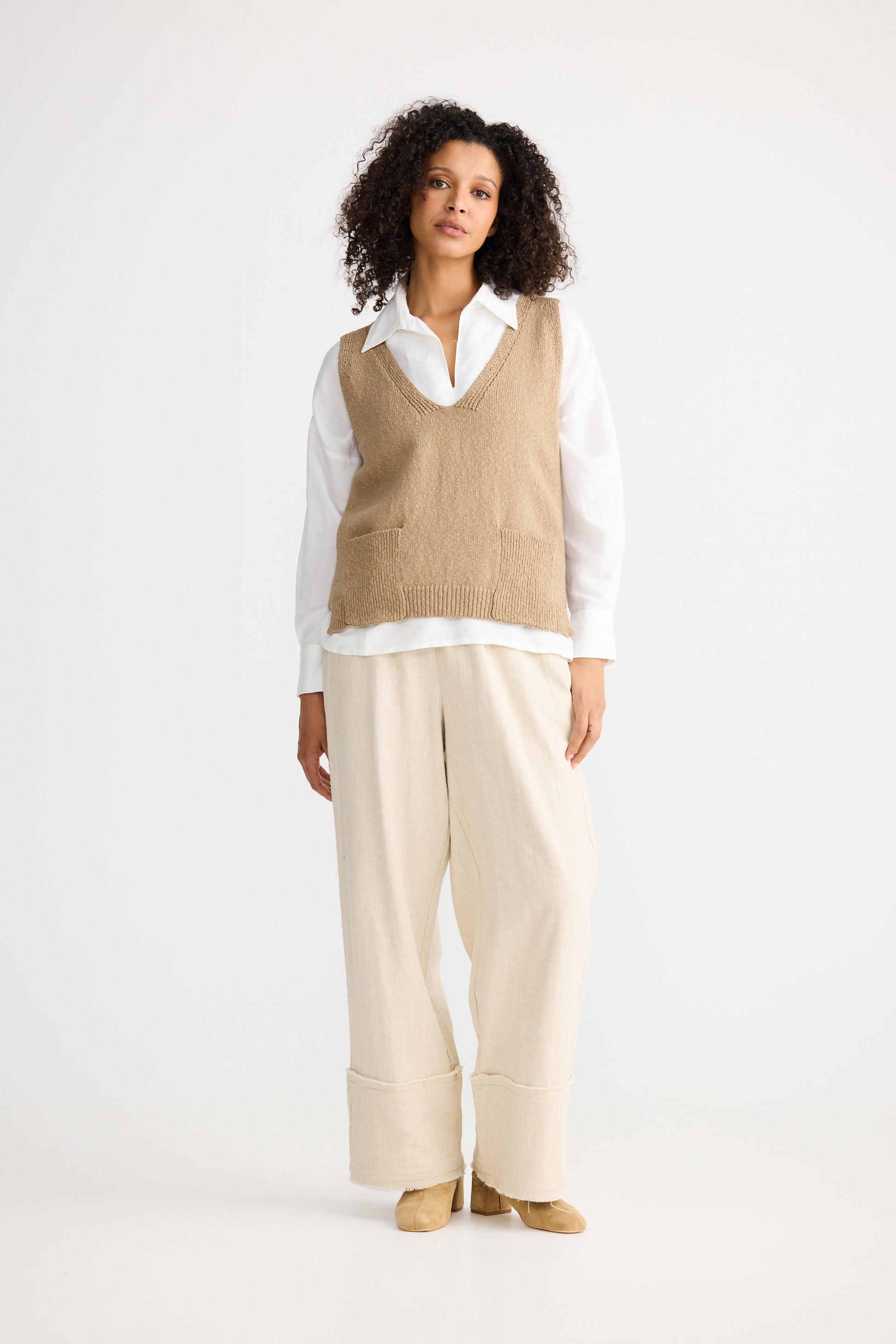 The Shanty Corporation Tribeca Vest - Stone