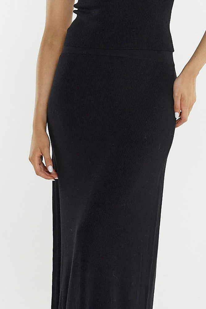 Image of Sass black skirt on a white background