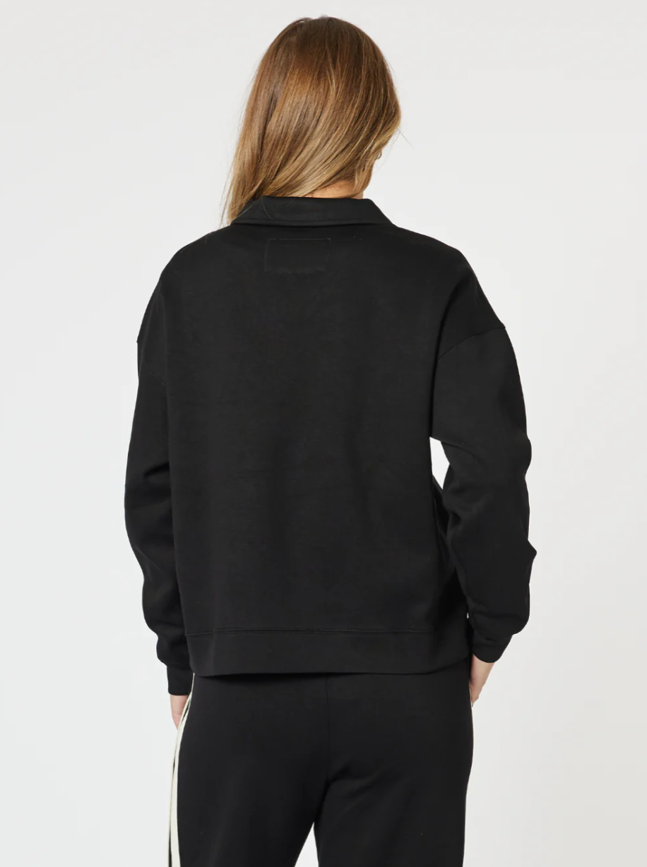 Collection of Threadz V Neck Sweatshirt - Black in a gallery layout