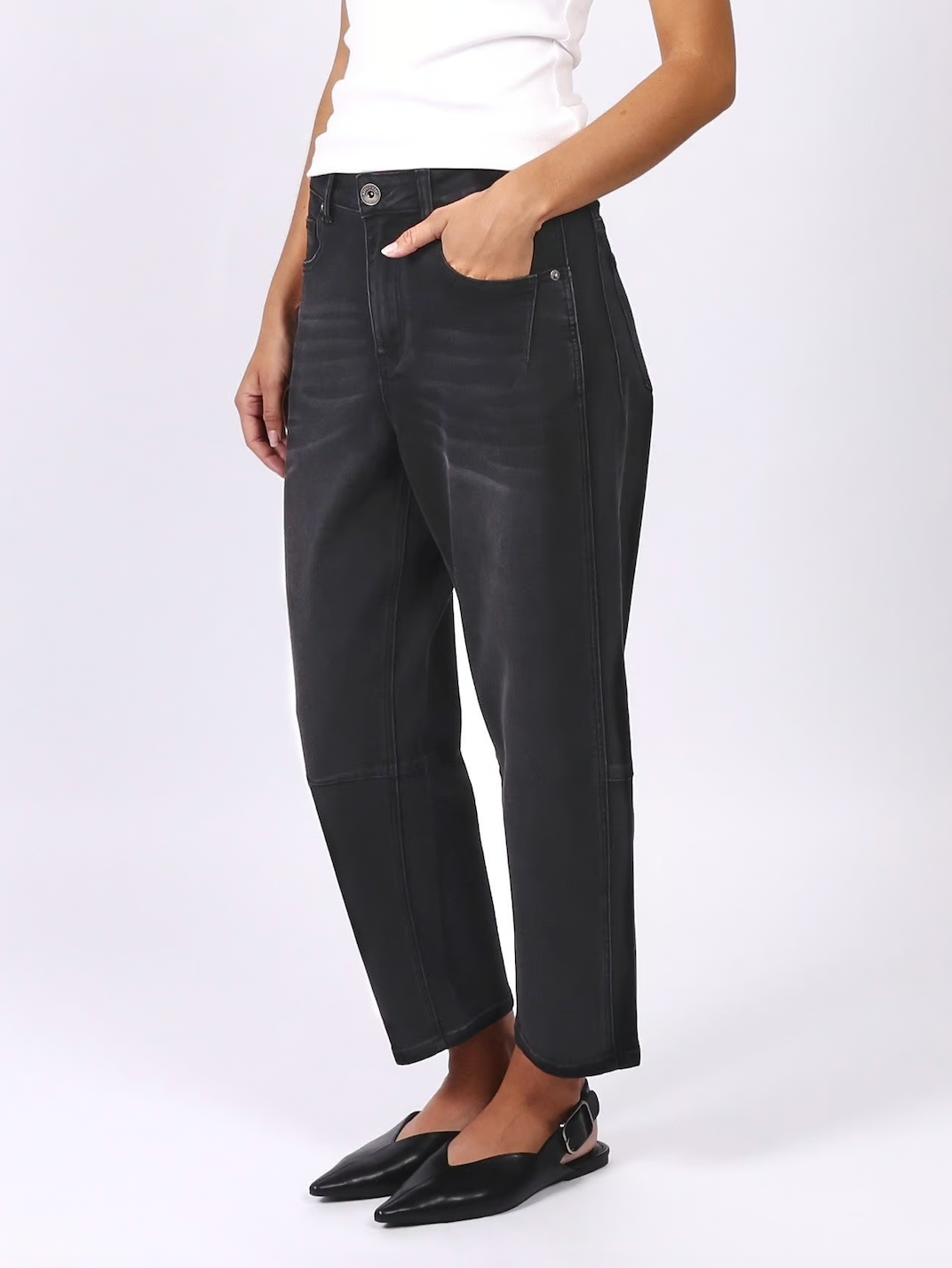 Monaco Jeans Toni Barrel Jean - Black