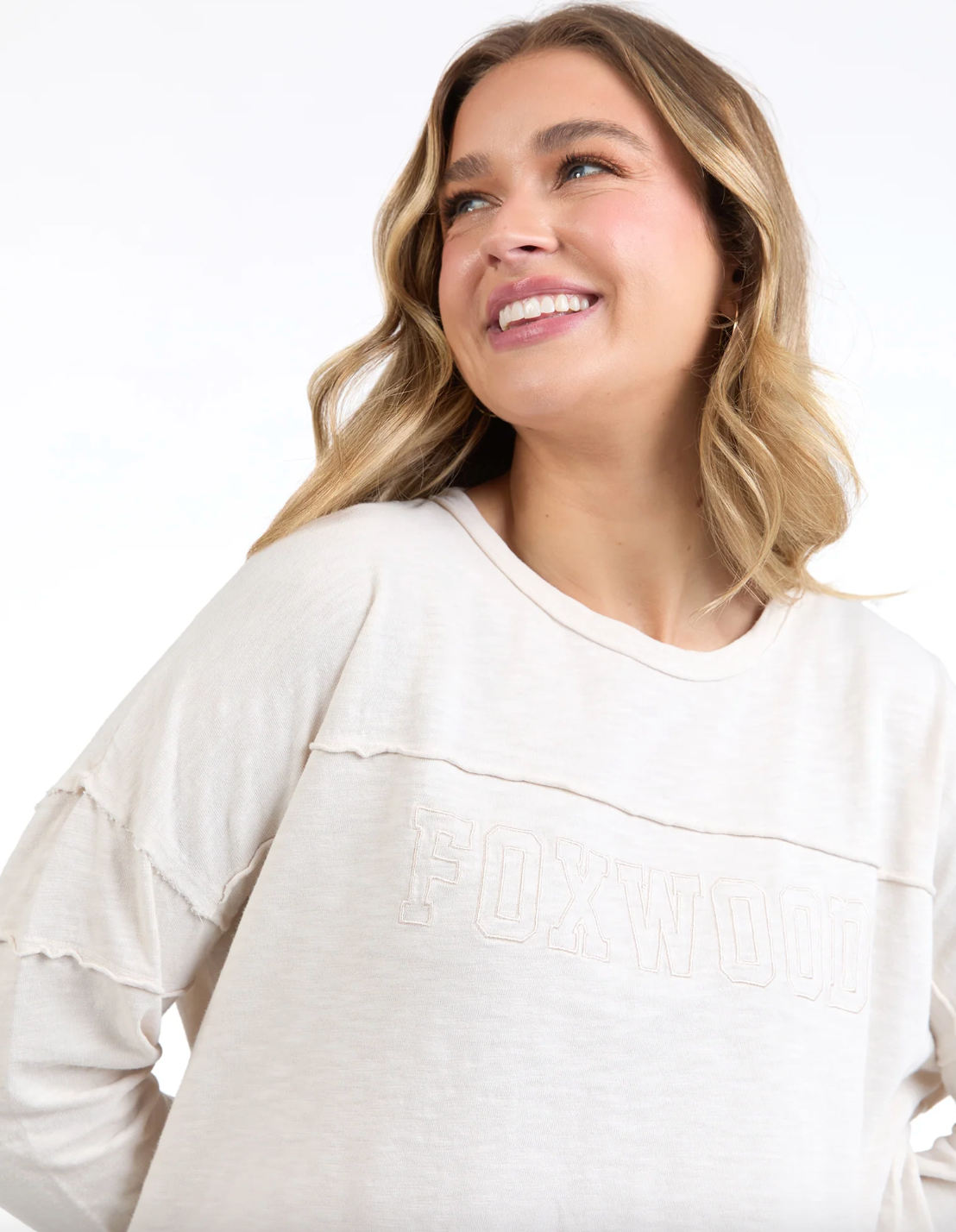 Foxwood Throw on Tee - Bone