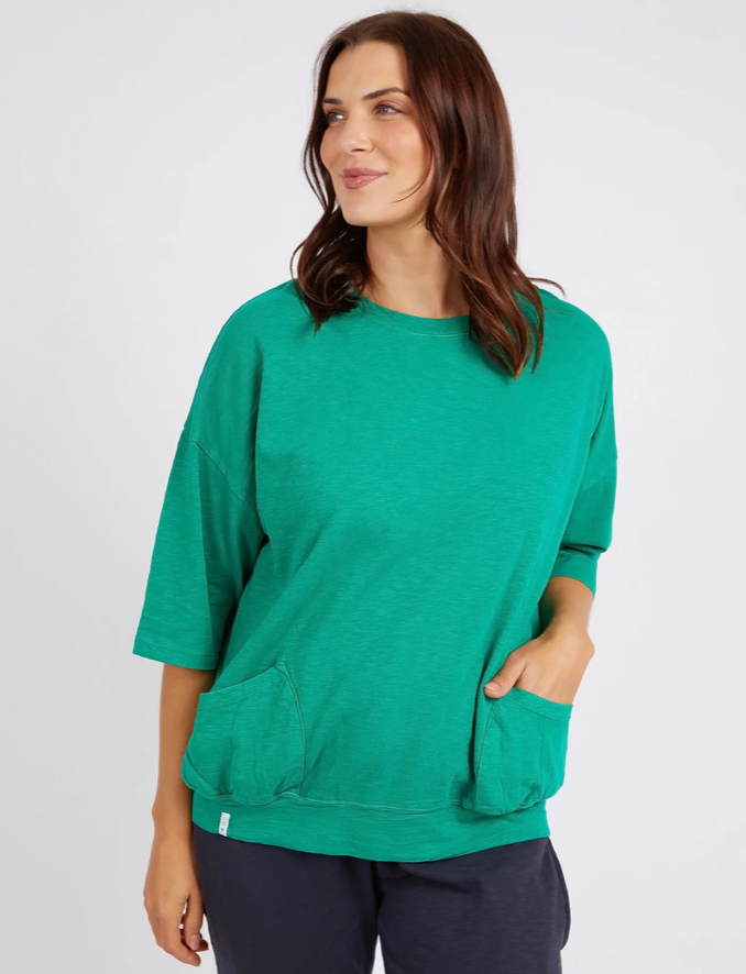 Elm Fundamental Mazie Sweat - Goodness Green