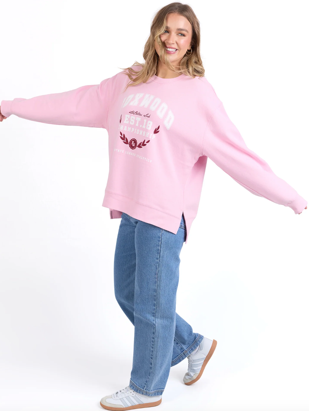 Collection of Foxwood Championship Crew - Rose Pink in a gallery layout