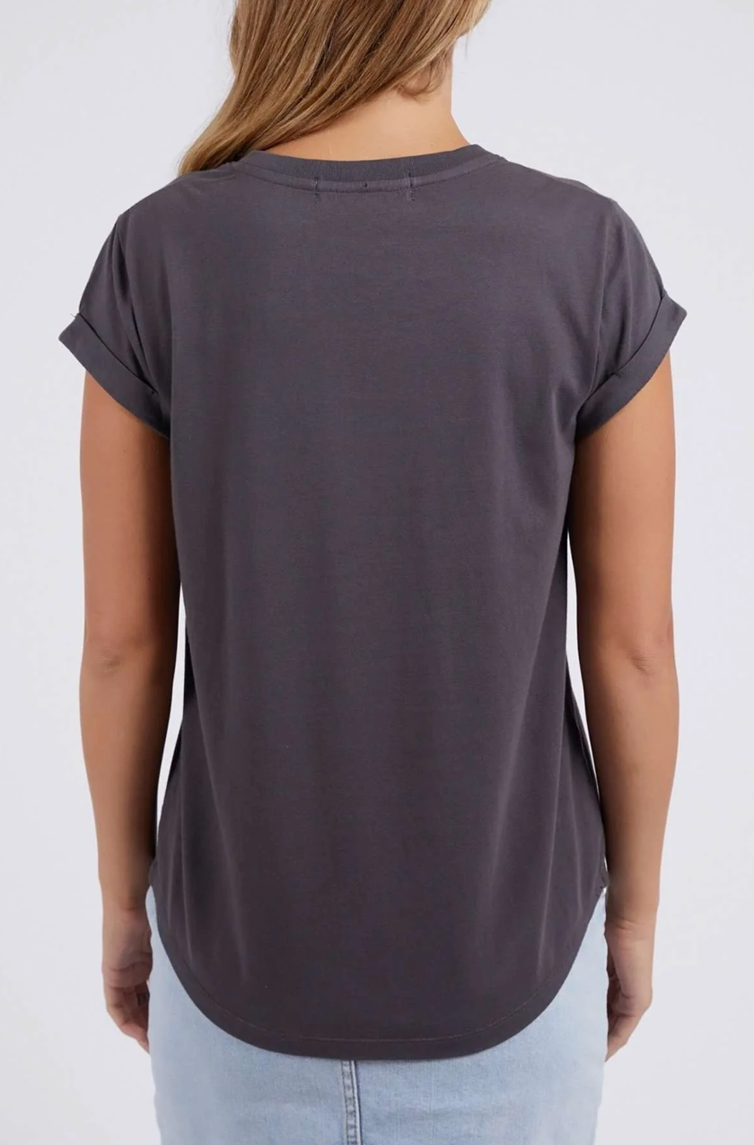 Collection of Foxwood Rosette Tee - Washed Black in a gallery layout