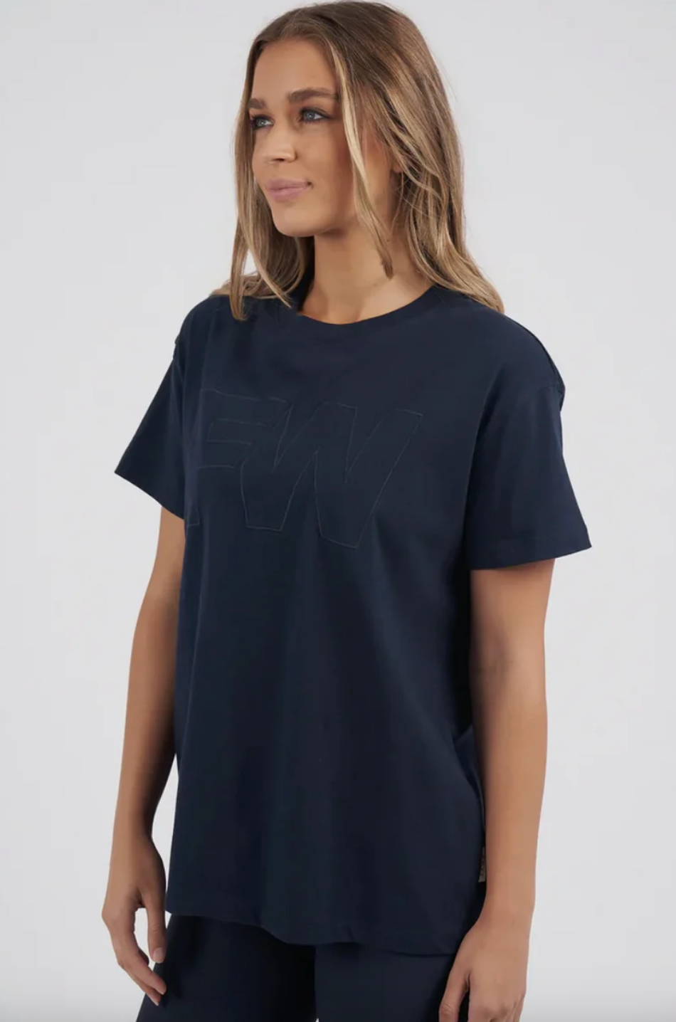 Collection of Foxwood Leisurefit Embroidery Tee - Navy in a gallery layout