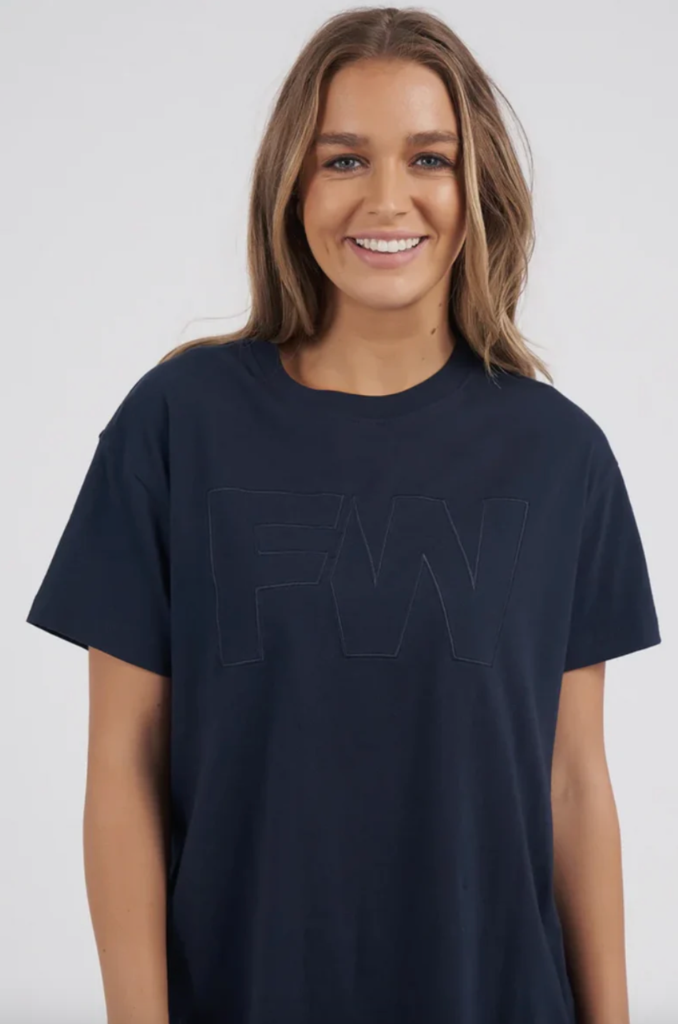 Foxwood Leisurefit Embroidery Tee - Navy