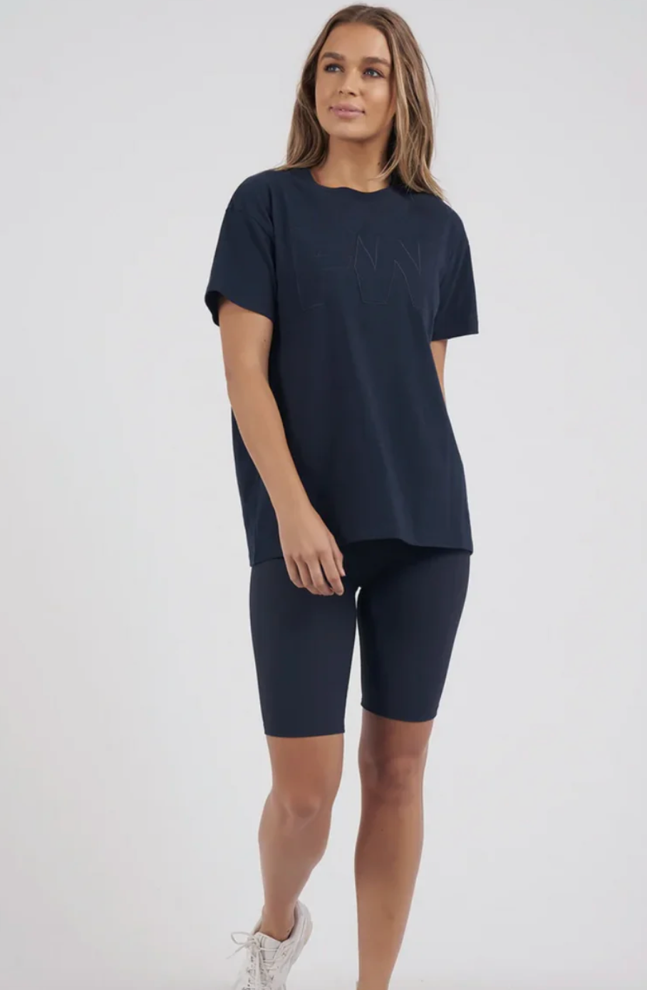 Collection of Foxwood Leisurefit Embroidery Tee - Navy in a gallery layout