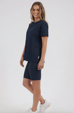 Collection of Foxwood Leisurefit Embroidery Tee - Navy in a gallery layout
