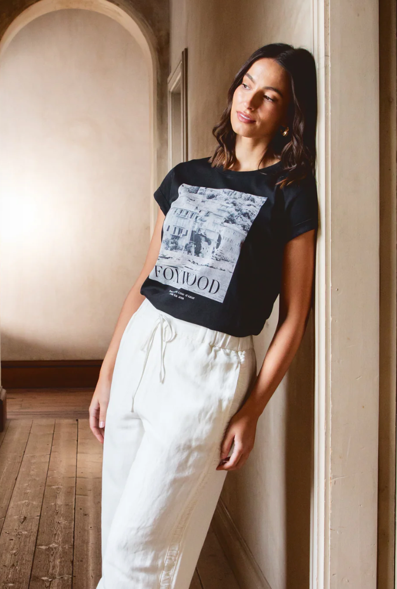Foxwood Provence Tee - Washed Black