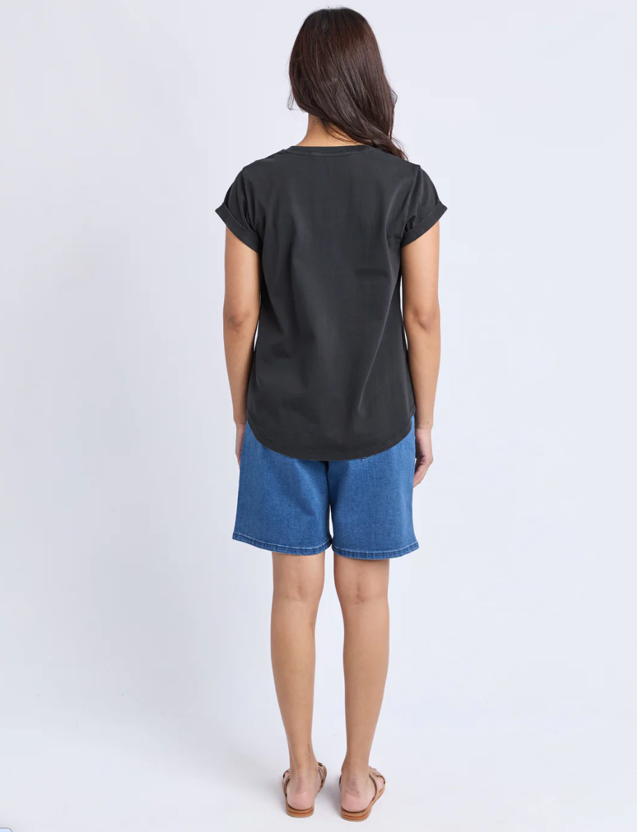 Collection of Foxwood Provence Tee - Washed Black in a gallery layout