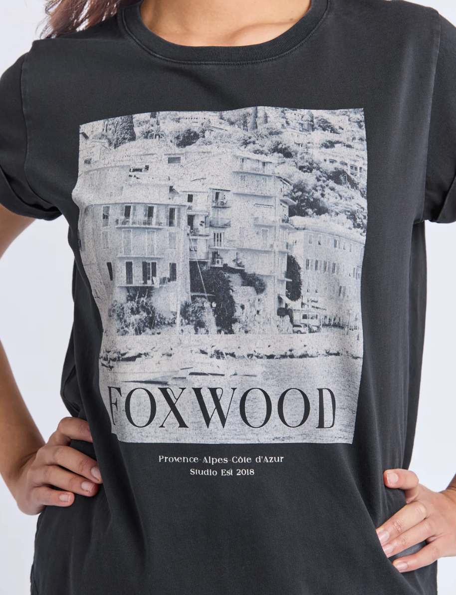 Collection of Foxwood Provence Tee - Washed Black in a gallery layout