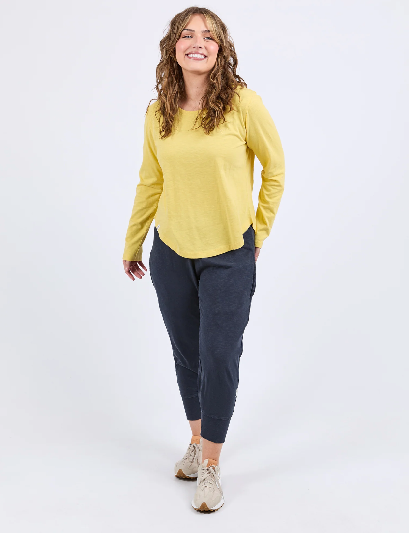 Elm Everyday Long Sleeve Tee - Lemon
