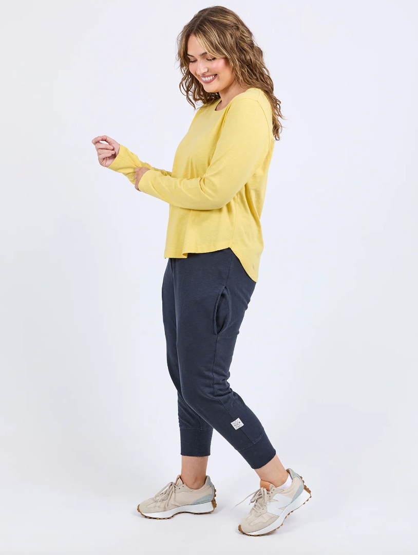 Elm Everyday Long Sleeve Tee - Lemon