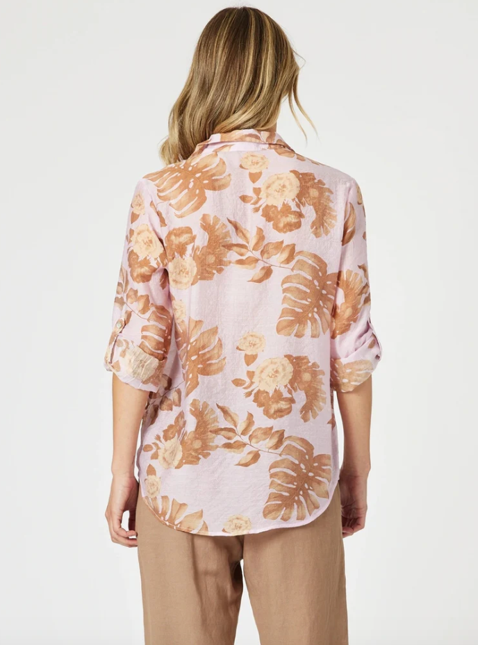 Collection of Gordon Smith Haiti Shirt - Pink/Natural in a gallery layout