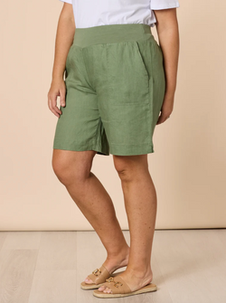 Collection of Gordon Smith Jordan Linen Short - Khaki in a gallery layout