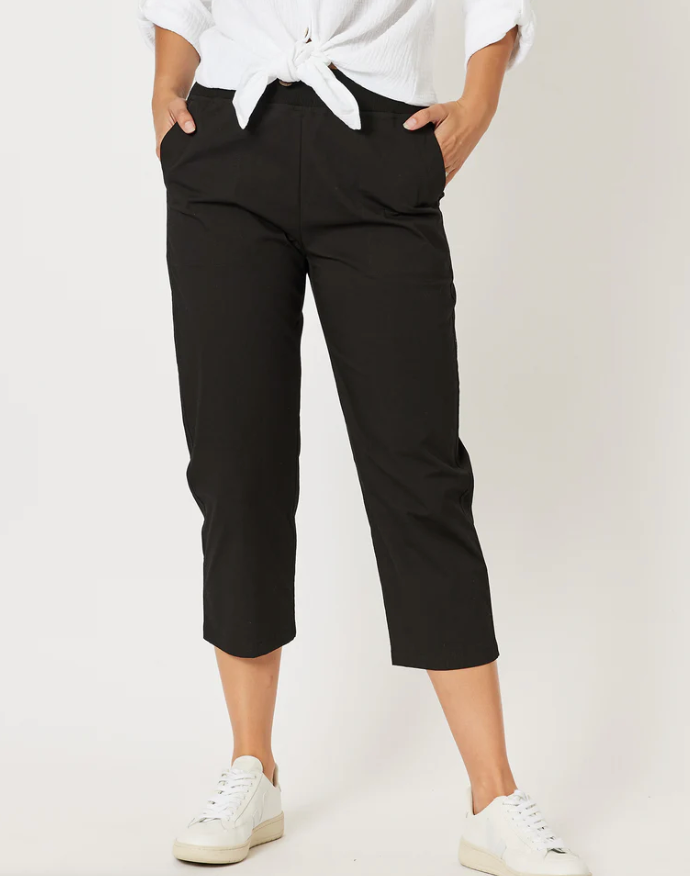 Threadz Santorini Cotton Pant - Black