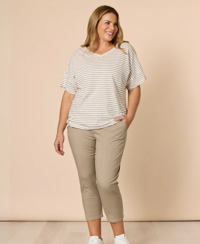 Threadz Santorini Cotton Pant - Natural