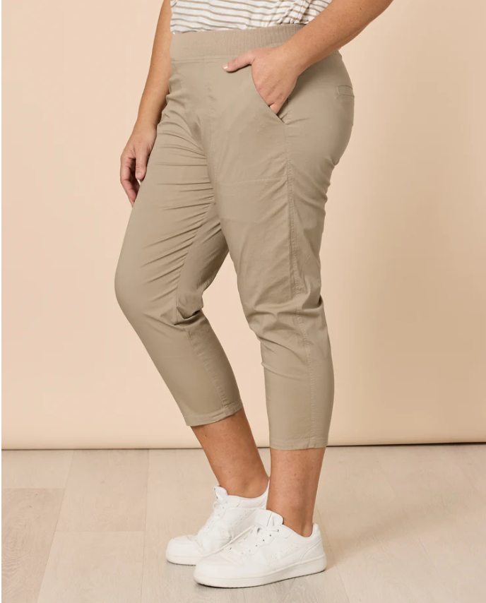 Collection of Threadz Santorini Cotton Pant - Natural in a gallery layout