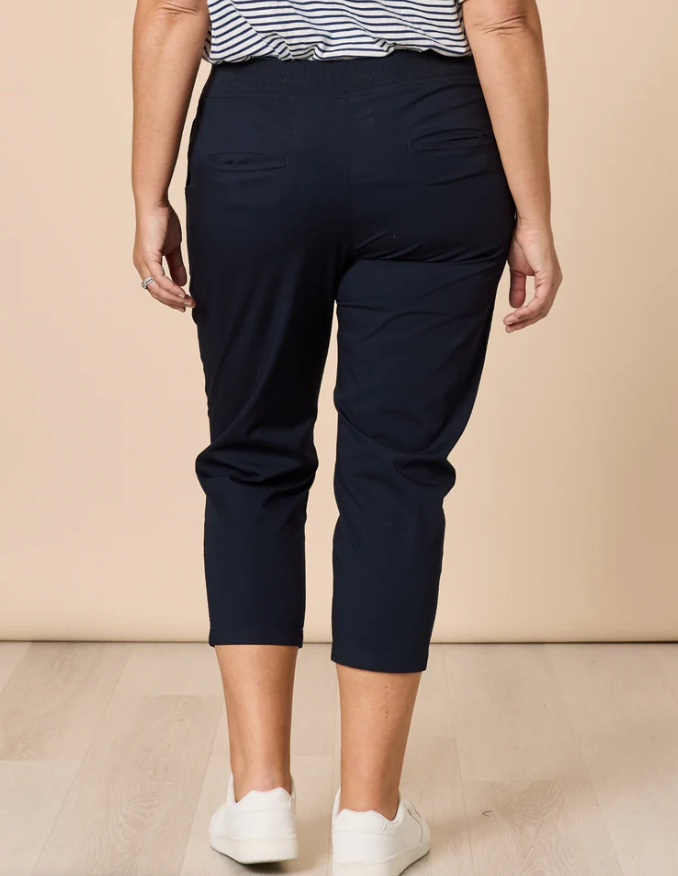 Collection of Threadz Santorini Cotton Pant - Navy in a gallery layout