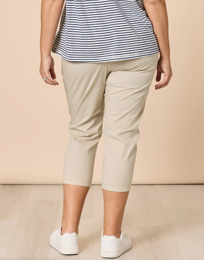 Collection of Threadz Santorini Cotton Pant - Stone in a gallery layout