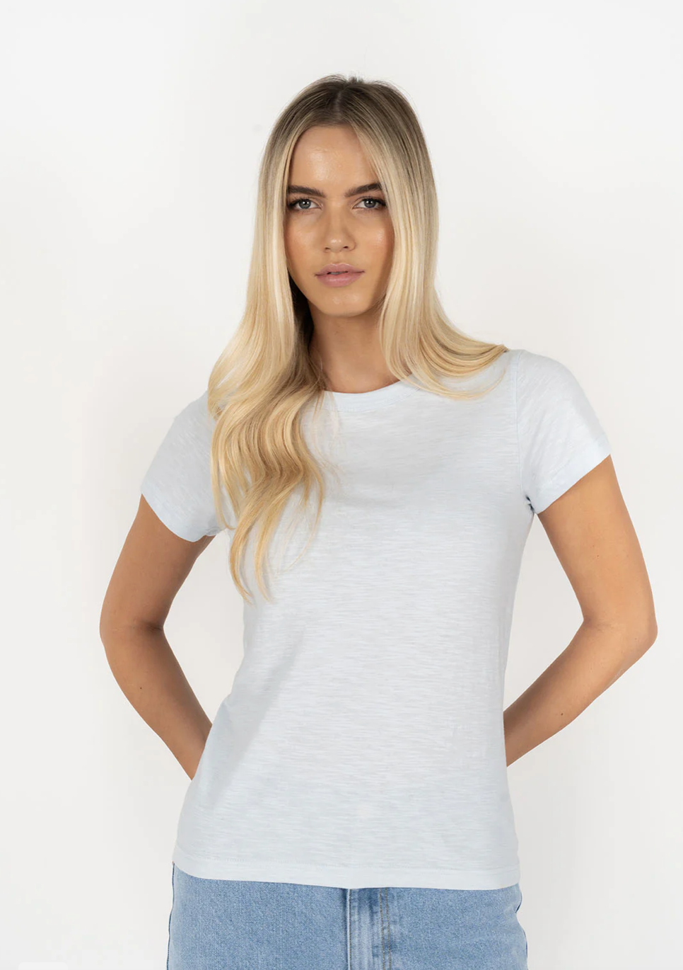 Collection of Humidity Lifestyle Bene Tee - Ice Blue in a gallery layout