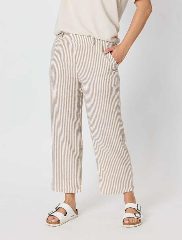 Image of Threadz Urban Stripe Pant - Natural/White