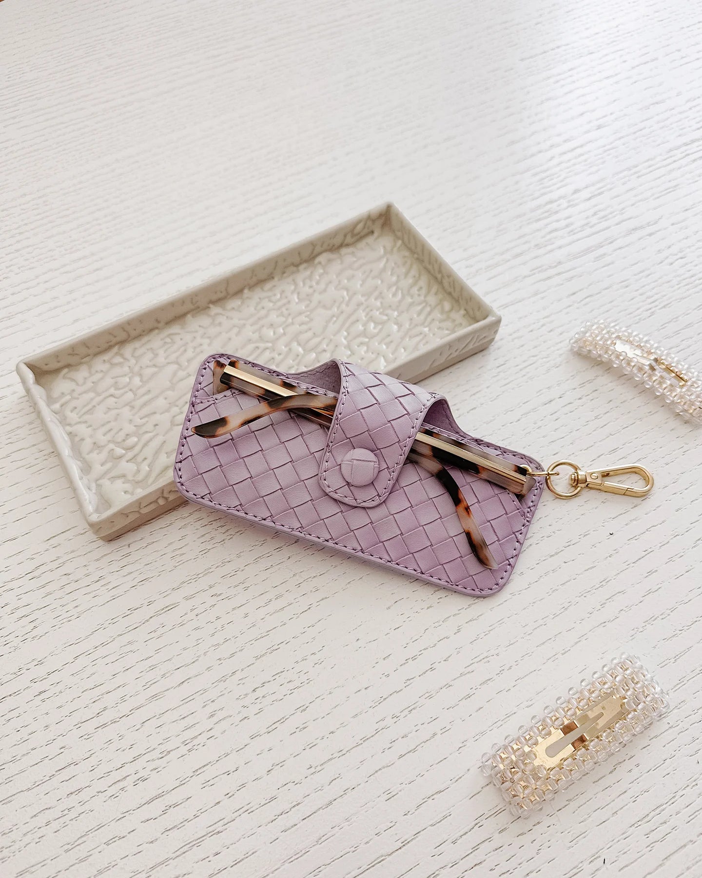 Louenhide Skittle Sunglasses Case - Woven Lilac