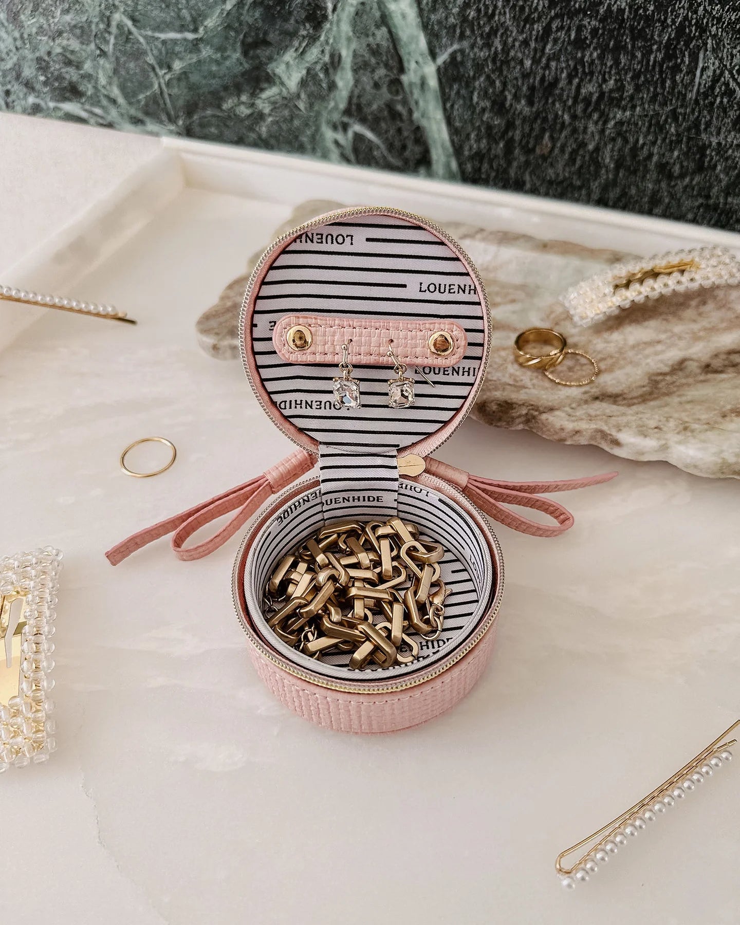 Louenhide Sofia Jewellery Box - Pale Pink