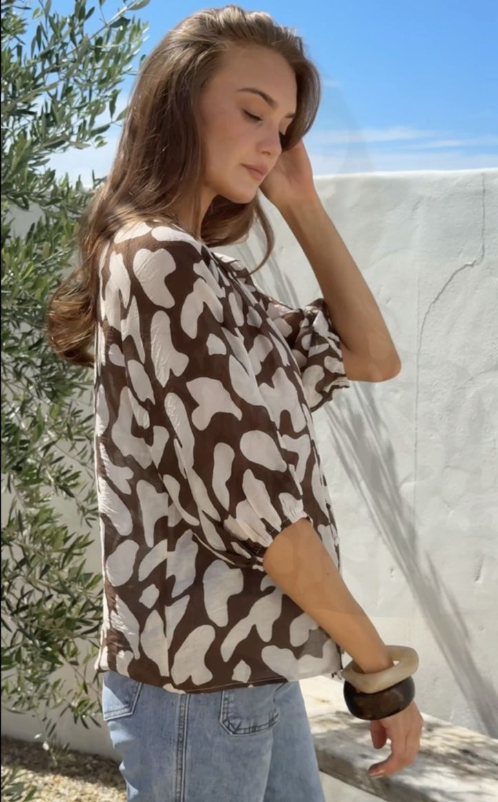 Collection of St Germain Malta Top - Choc Cloud in a gallery layout