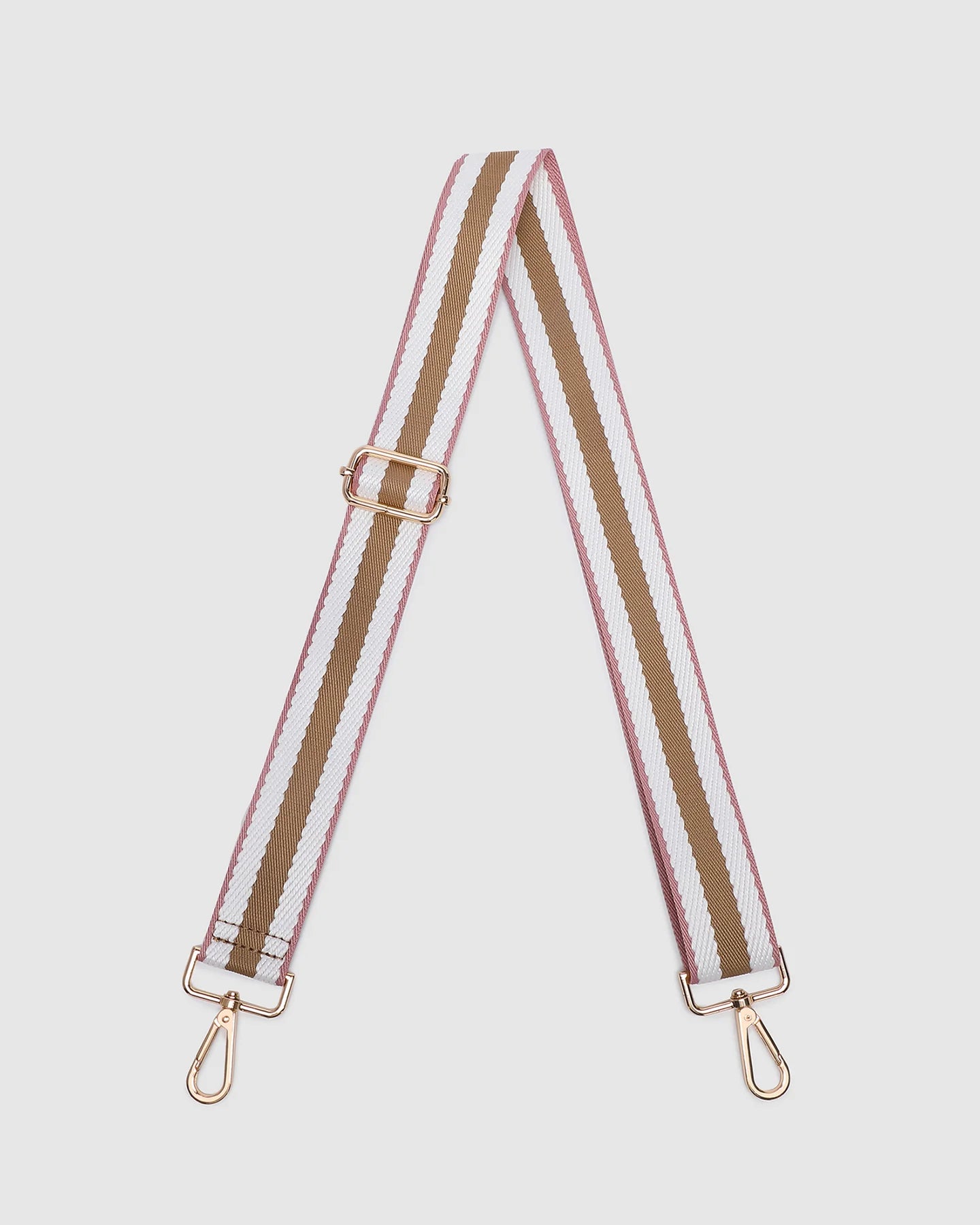 Louenhide Stripe Webbing Bag Strap - Blush/ Frappe