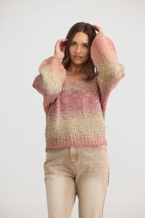 Collection of Talisman Lottie Knit - Berry Ombre in a gallery layout