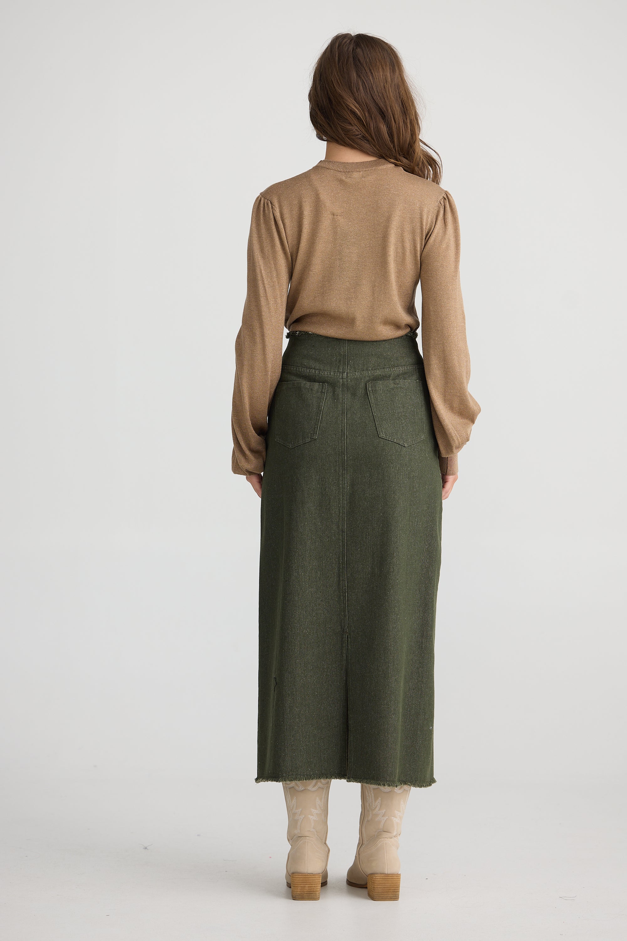 Collection of Talisman Macey Skirt - Olive in a gallery layout