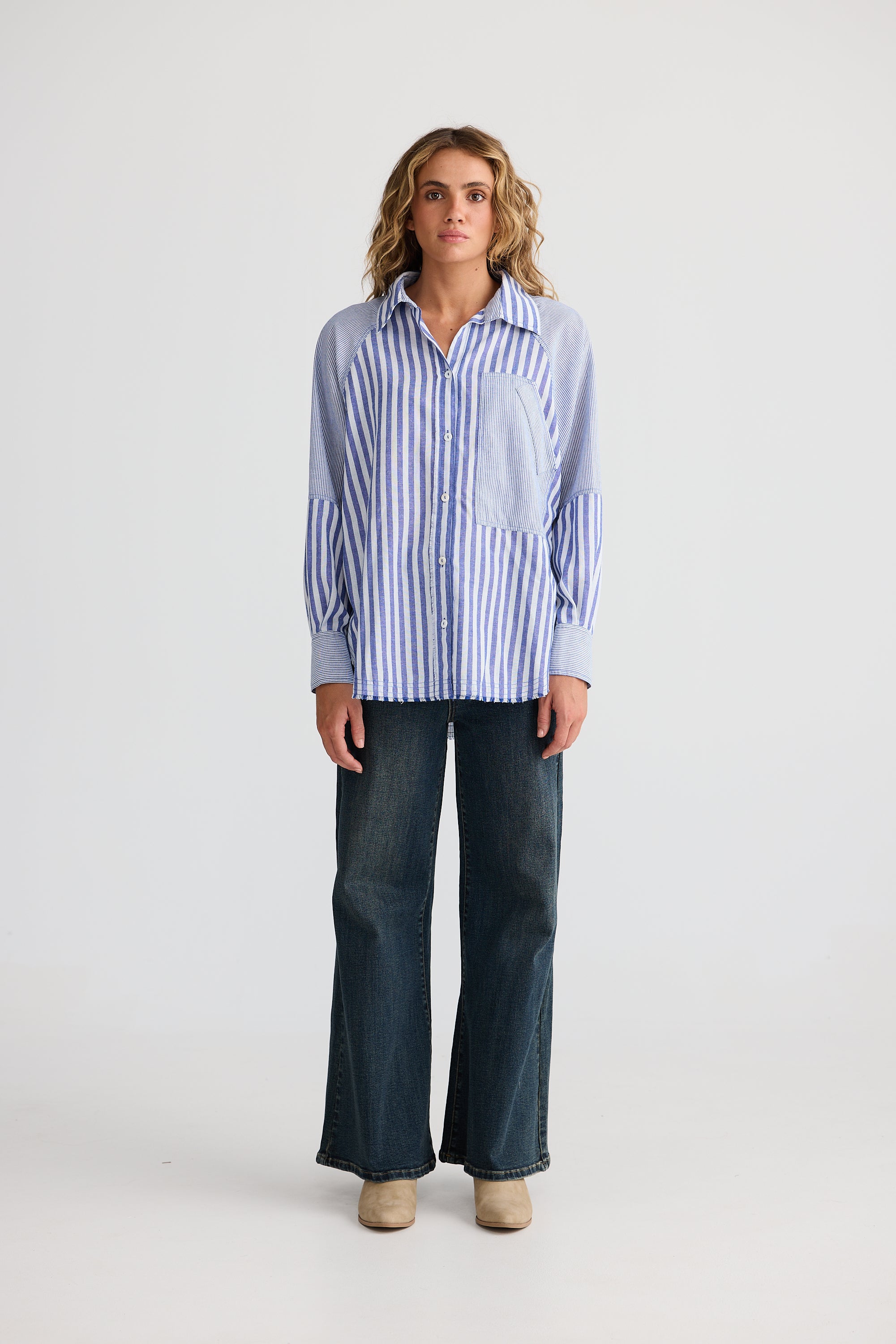 Collection of Talisman Yellowstone Shirt - Blue Stripe in a gallery layout