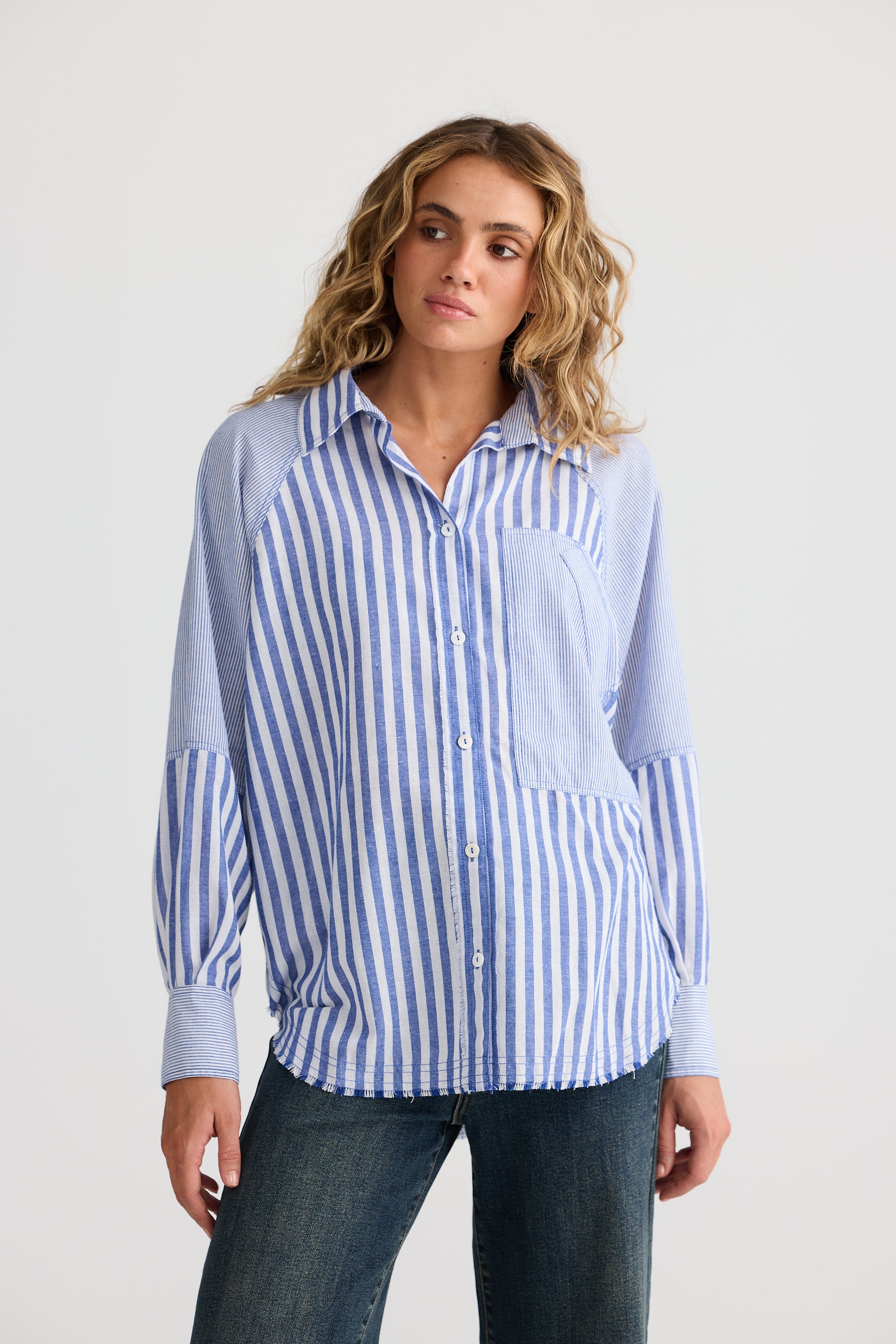 Collection of Talisman Yellowstone Shirt - Blue Stripe in a gallery layout