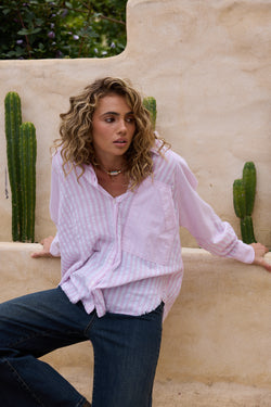 Collection of Talisman Yellowstone Shirt - Pink Stripe in a gallery layout