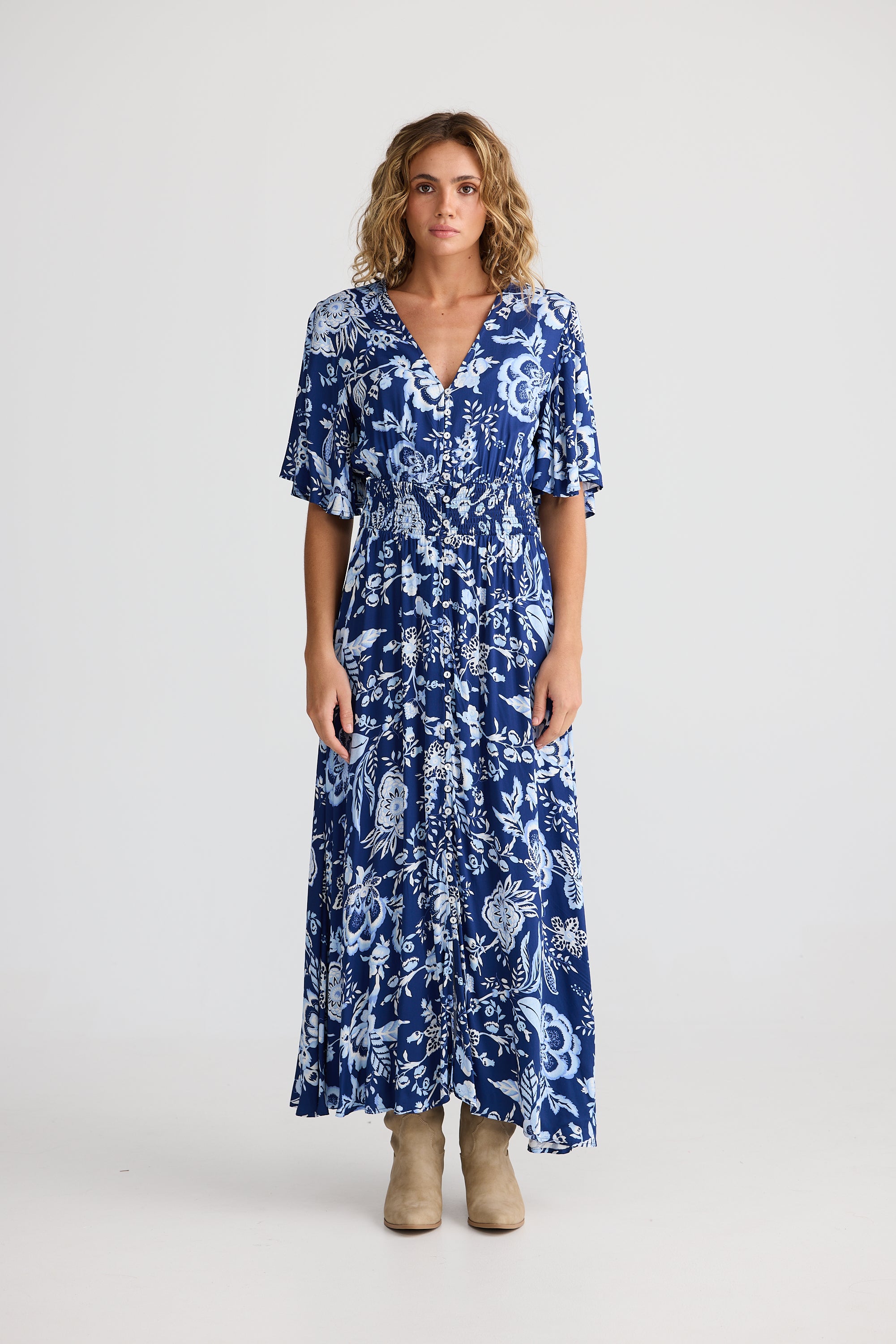 Collection of Talisman Harlow Dress - Celestial Blue in a gallery layout