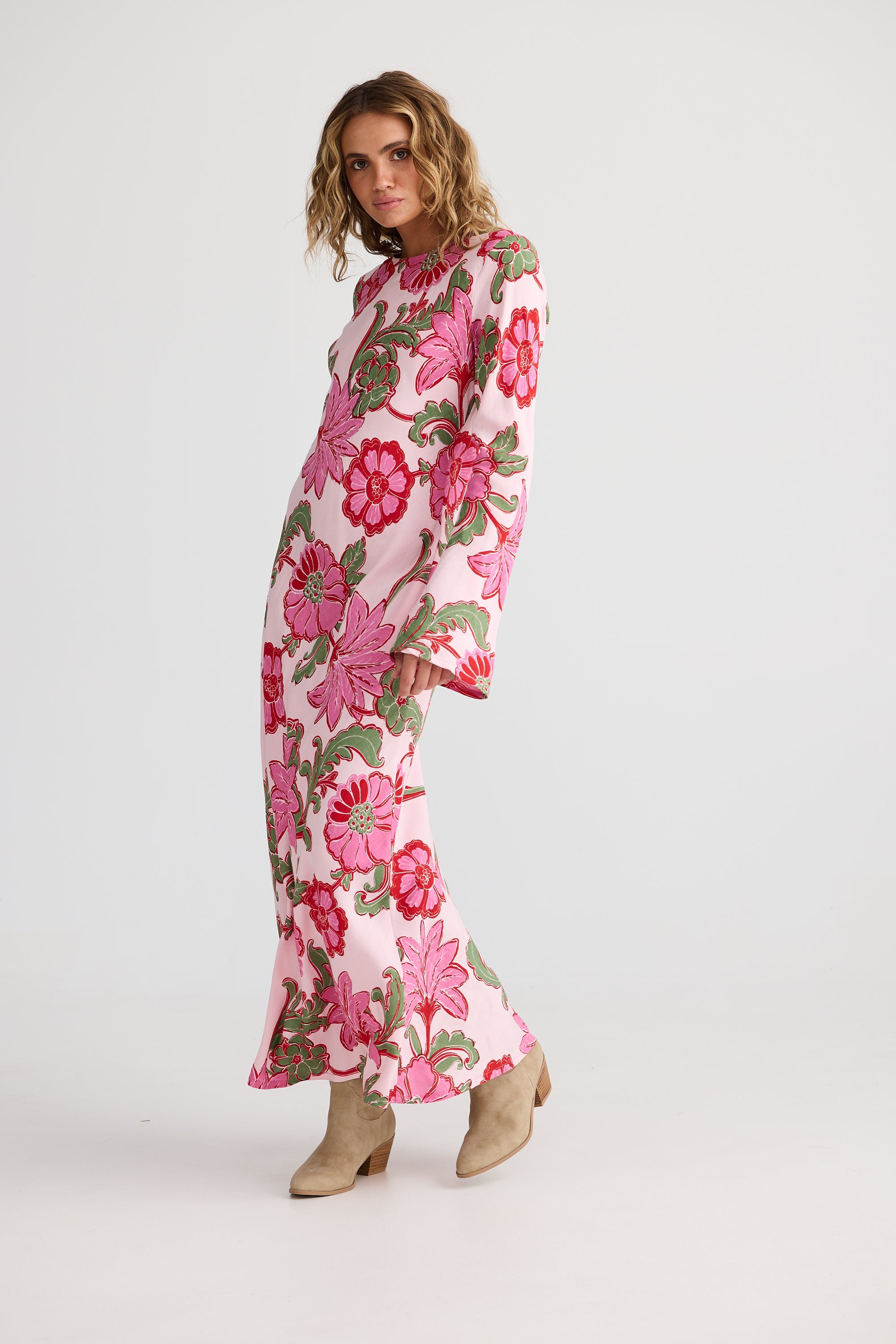 Collection of Talisman Stadust Maxi Dress - Pink Ibiza in a gallery layout