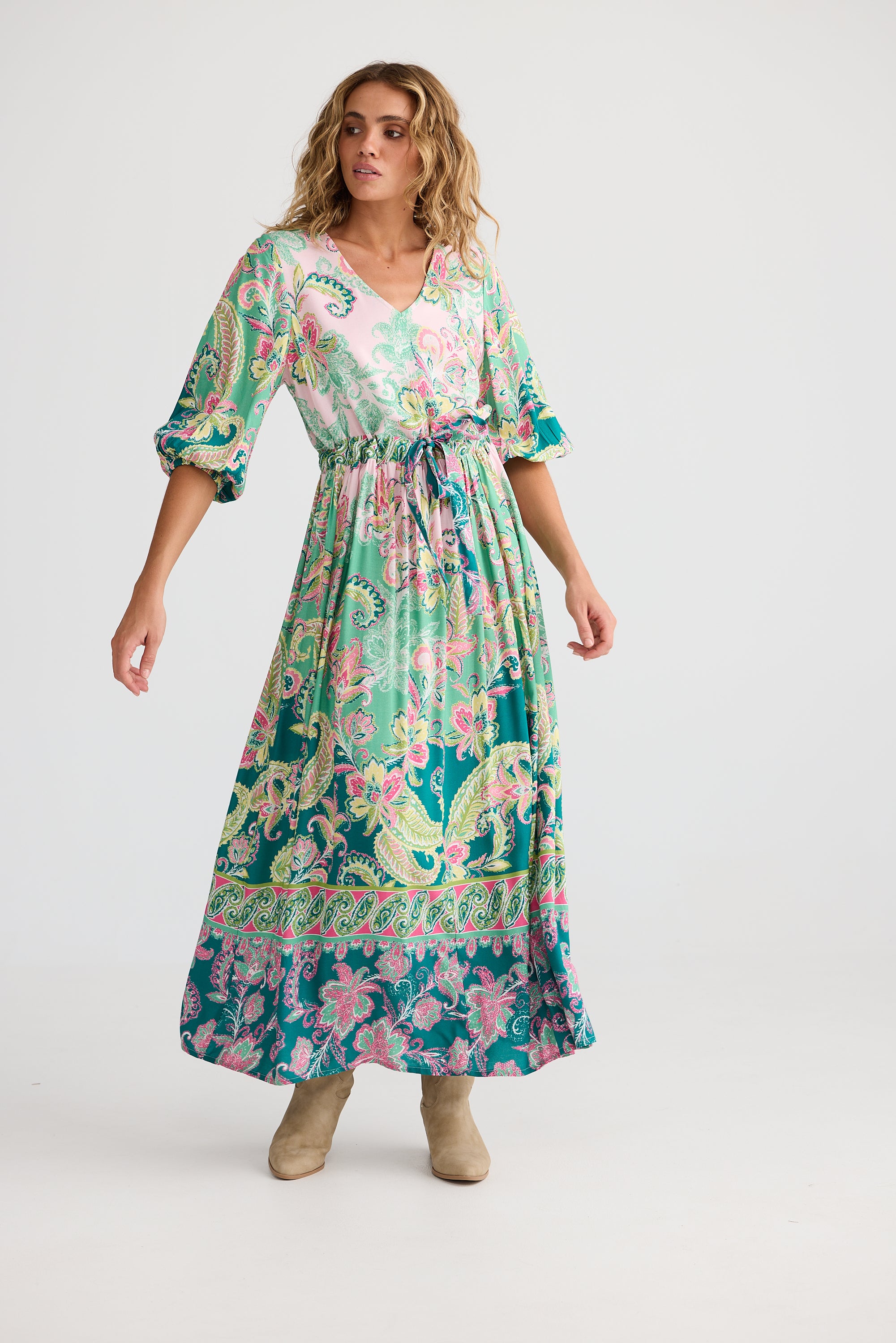 Collection of Talisman Isabella Maxi Dress - Paisley Dream in a gallery layout