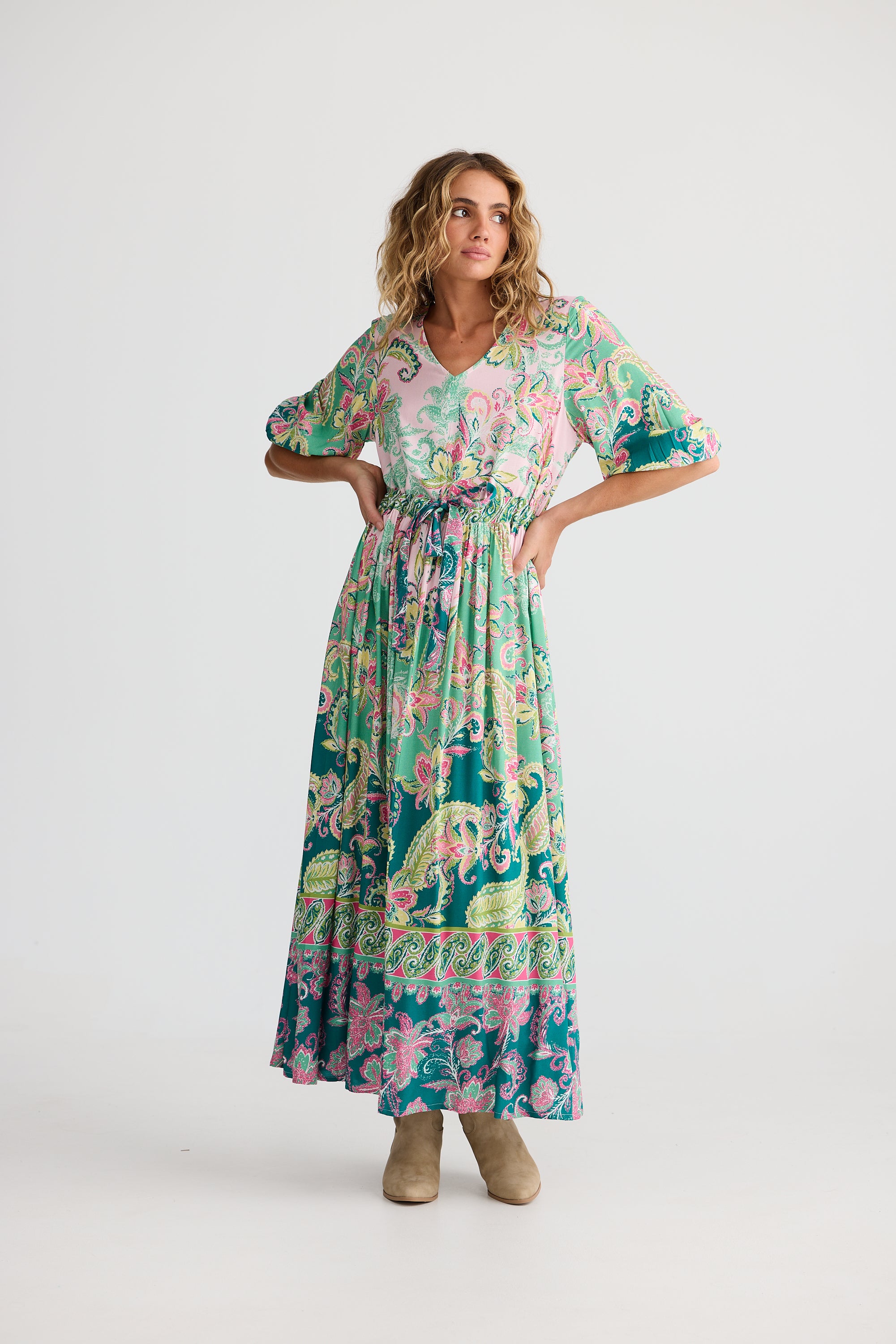 Collection of Talisman Isabella Maxi Dress - Paisley Dream in a gallery layout