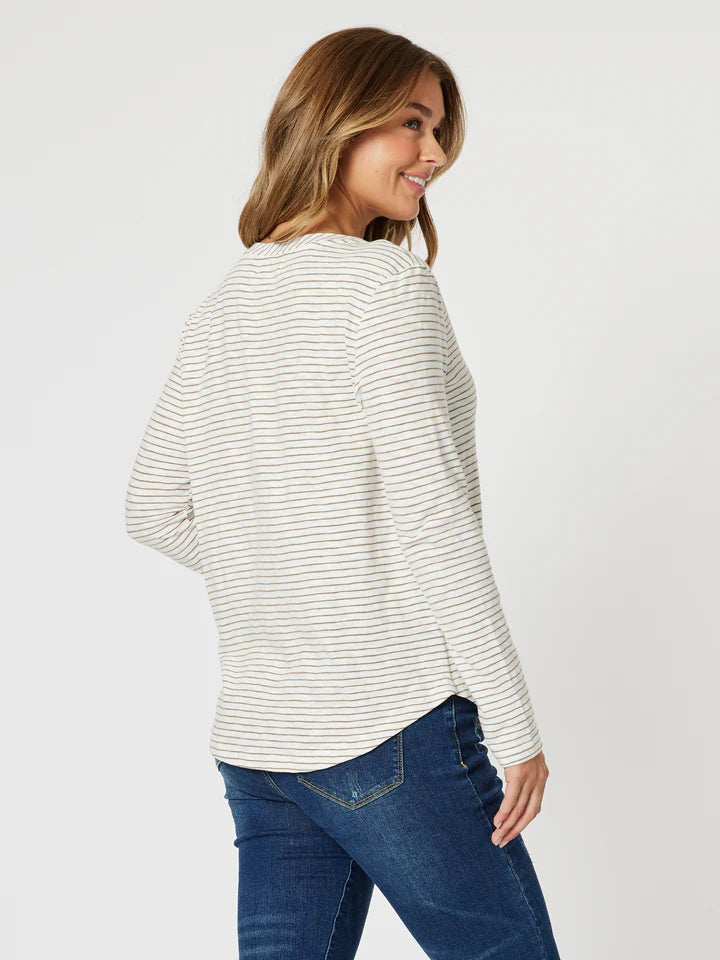 Threadz Riviera Tee - Natural/ White
