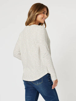 Collection of Threadz Riviera Tee - Natural/ White in a gallery layout